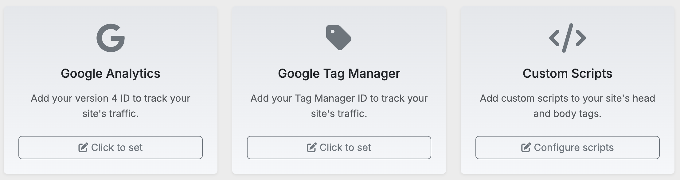 GetSite Google Analytics Integration