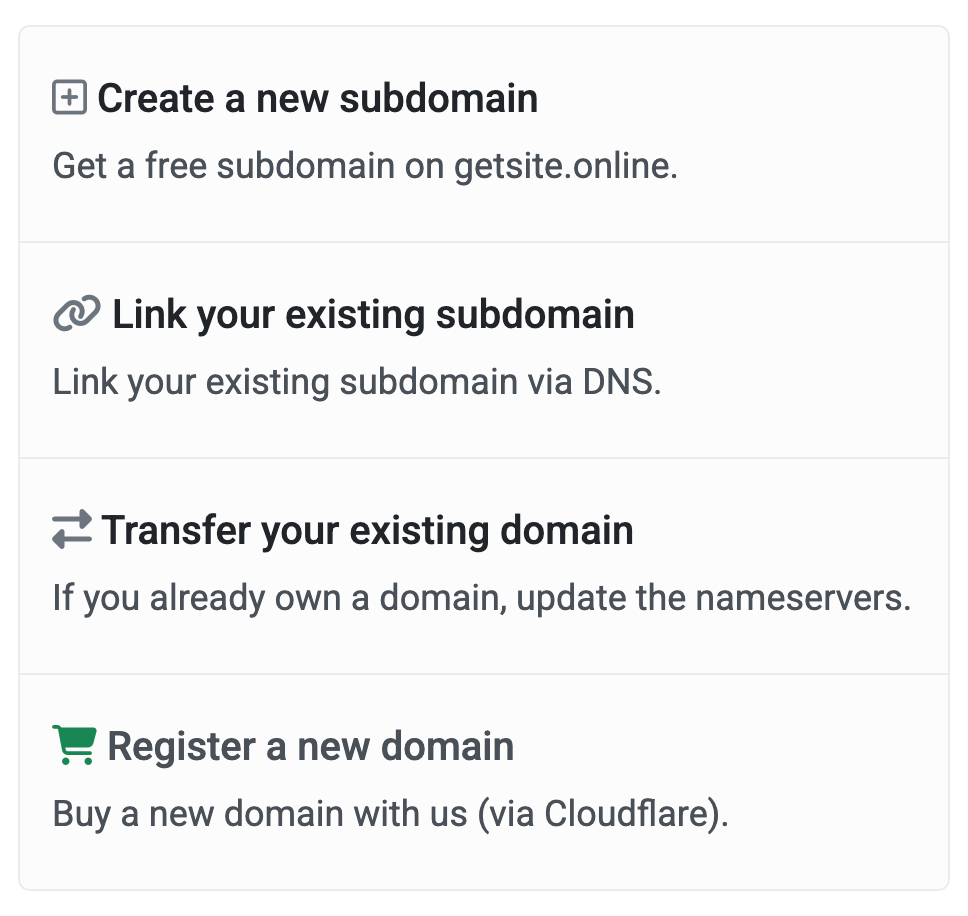Domain Management Interface