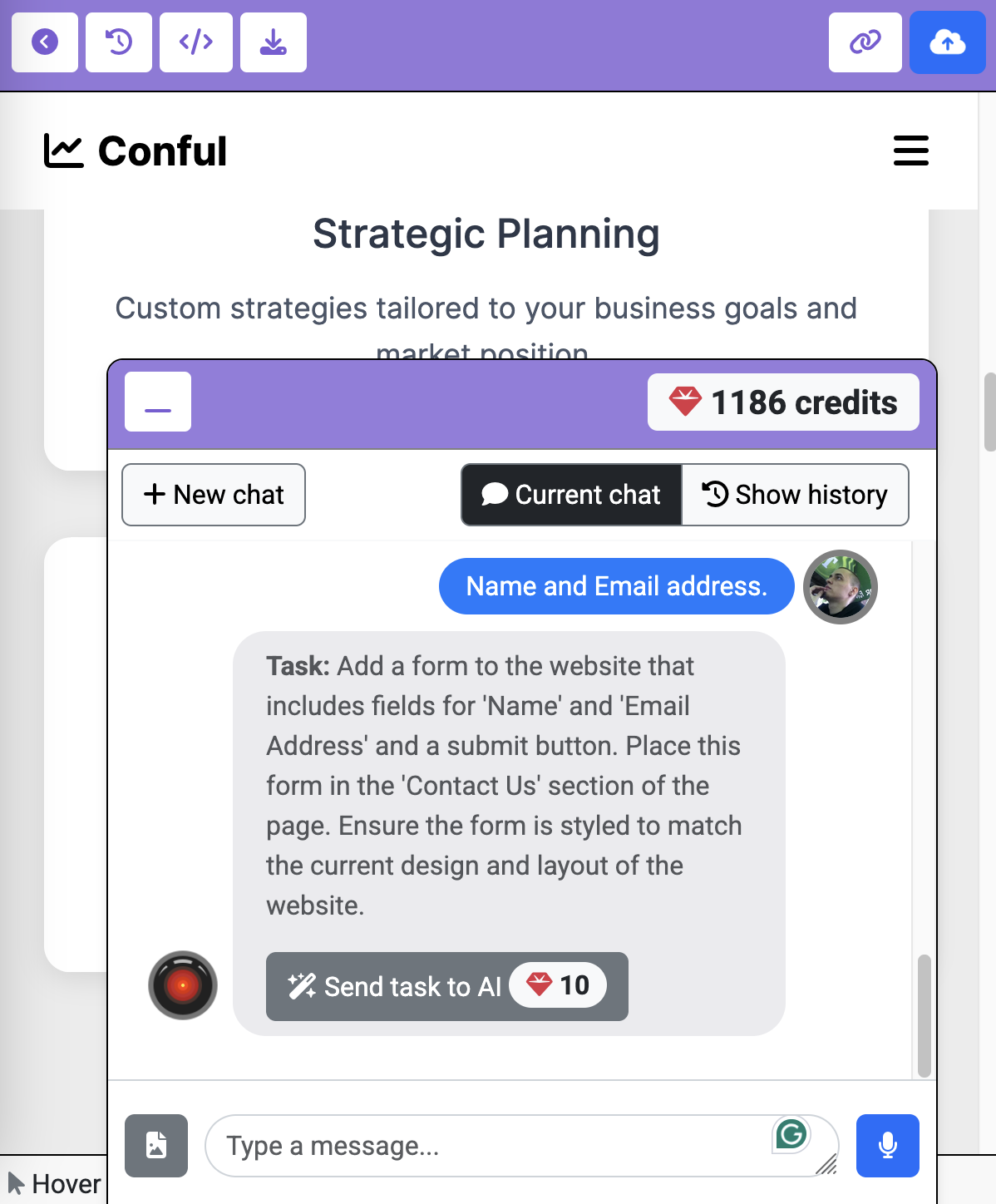 GetSite.ai Editor Interface