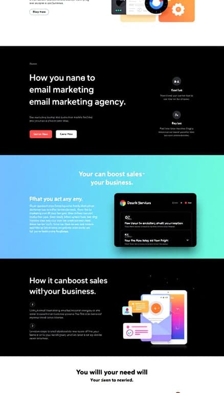 Email Marketing Agency One-Page Website Design