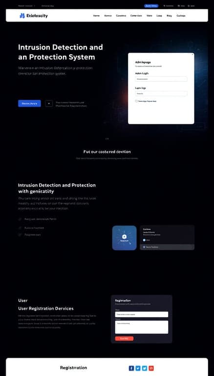 Intrusion Detection System Web Design Mockup