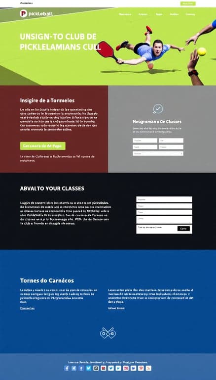 Página Web de Inscripción al Club de Pickleball Bucaramanga