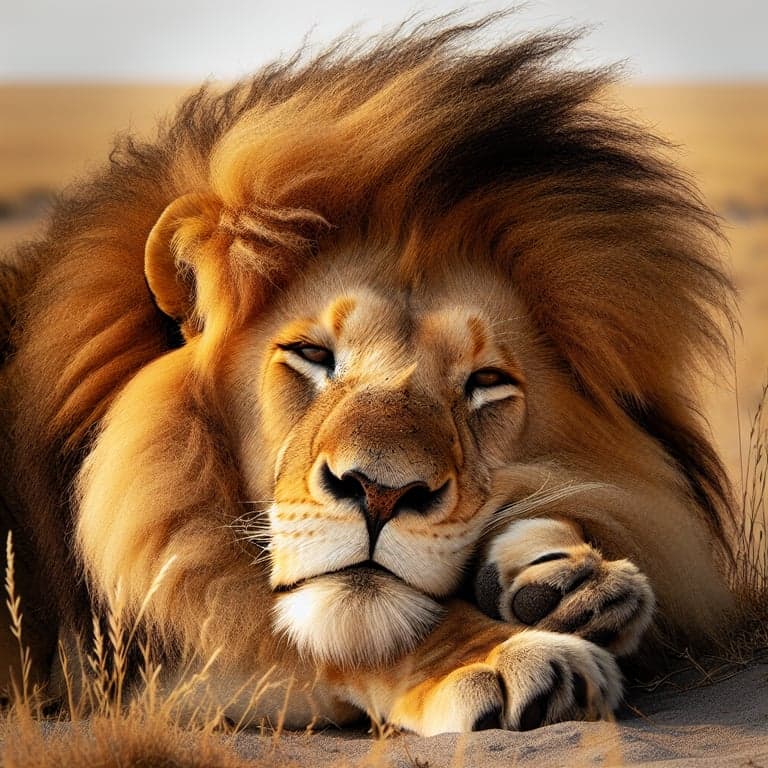 Majestic Lion at Rest