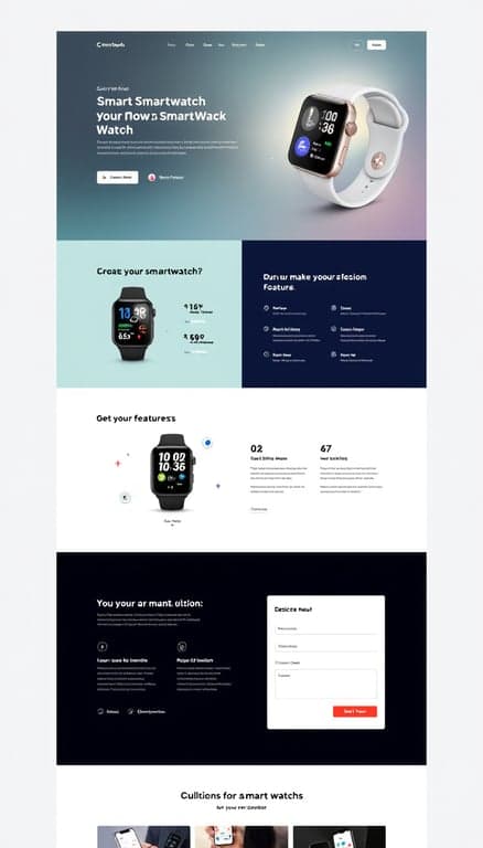 Smartwatch Showcase Landing Page
