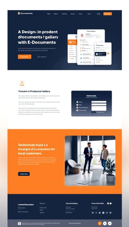 Modern One-Page Website Design for Documentenshop