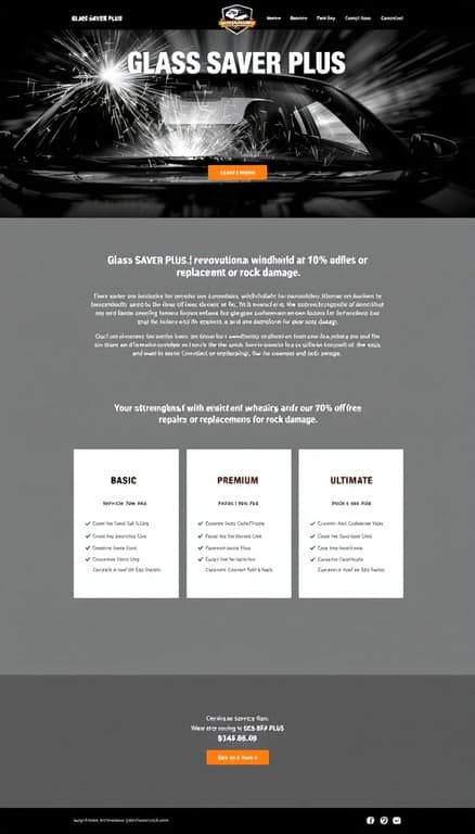 GLASS SAVER PLUS Website Design