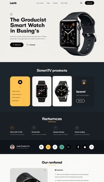 Smart Watch Landing Page Design