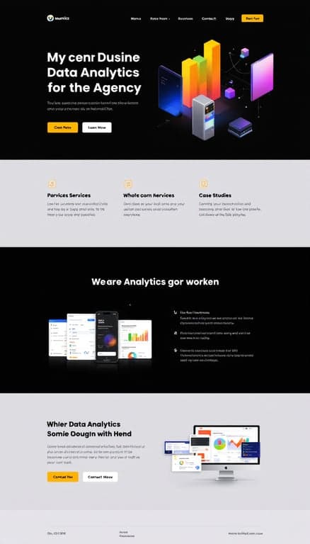 Modern Data Analytics Web Page Design