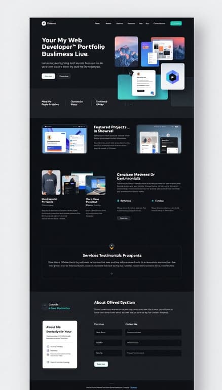 Modern Web Developer Portfolio Landing Page
