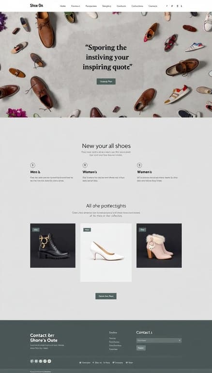 Shoe On Website Concept