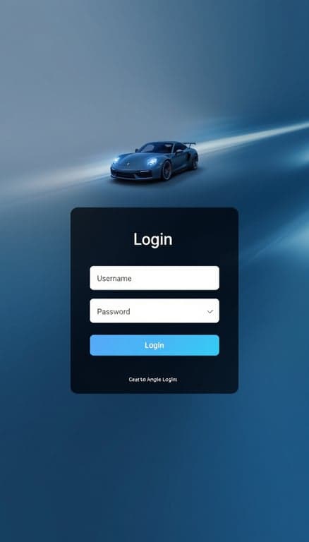 Car-Themed Login Form Design