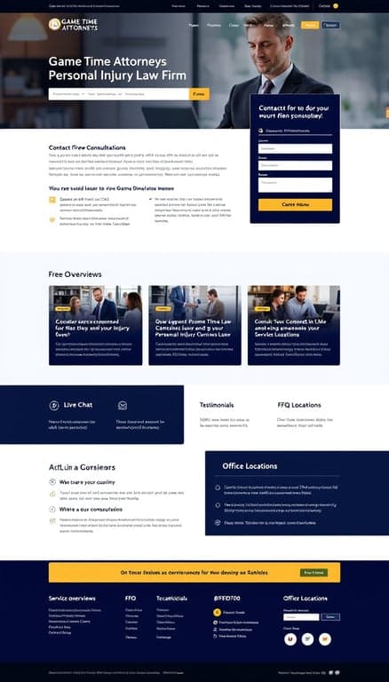 Game Time Attorneys Website Design