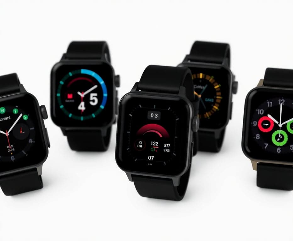 Smartwatch Showcase in Dark Mode