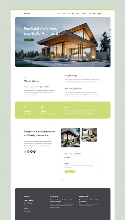 EcoBuild Architects Modern Website Design