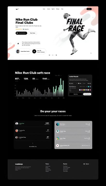 Nike Run Club Results Screen Design