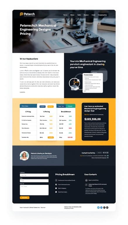 Peterch Mechanical Engineering Designs Pricing Page