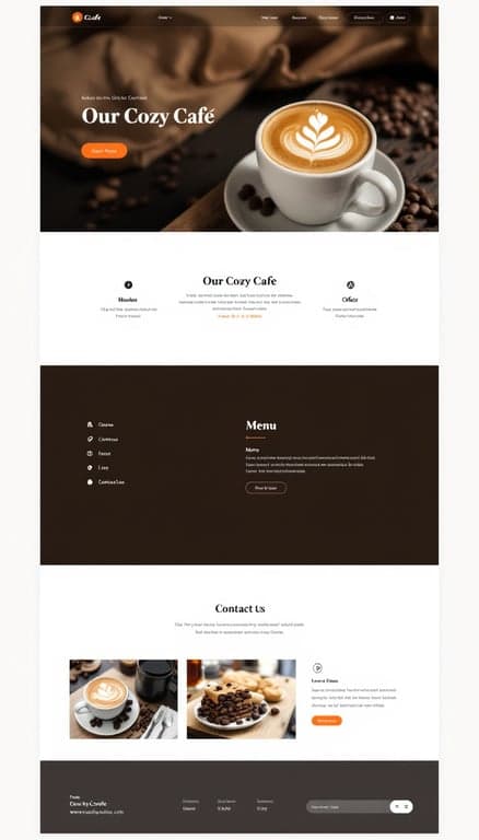 Cozy Cafe Website Design