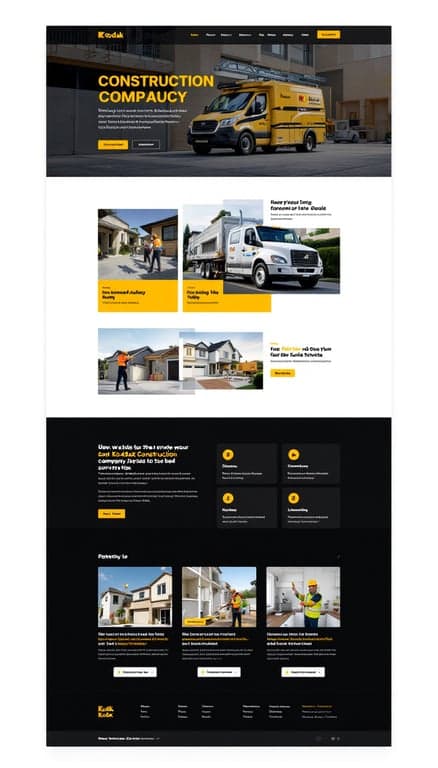 Kodak Construction Company Website Design