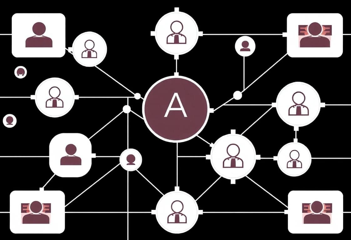 Collaborative AI Agents Network Diagram