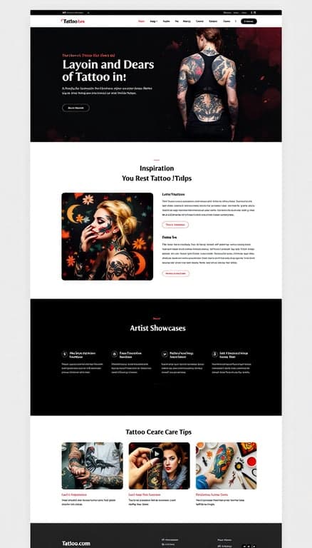 Tattoo Ideas Web Theme Design