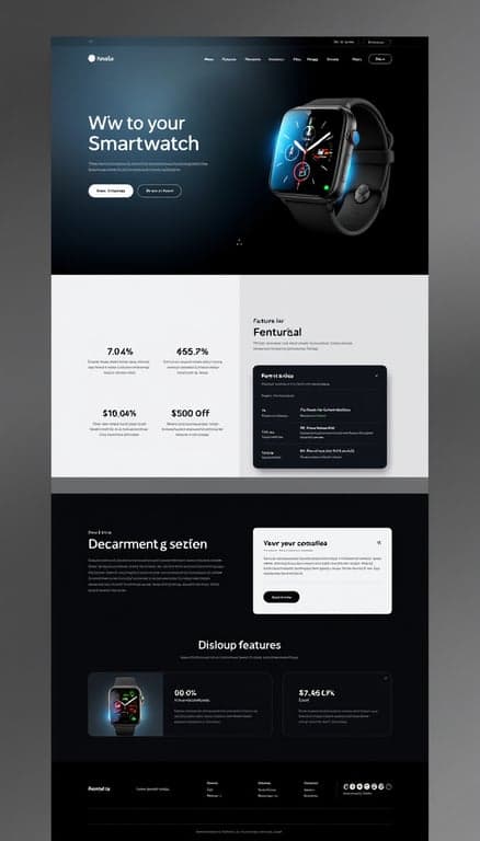 Smartwatch Sales Landing Page Design