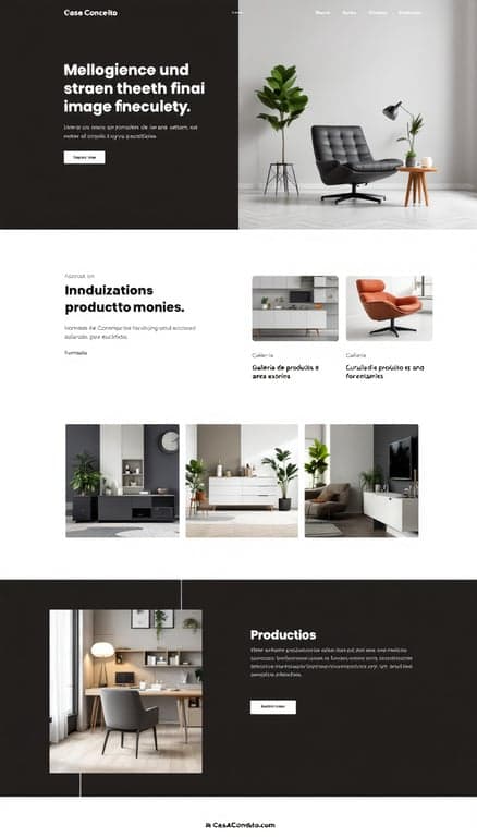 Casa Conceito: Site Moderno e Minimalista para Móveis Externos e Escritórios