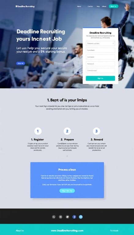 Deadline Recruiting Website Mockup