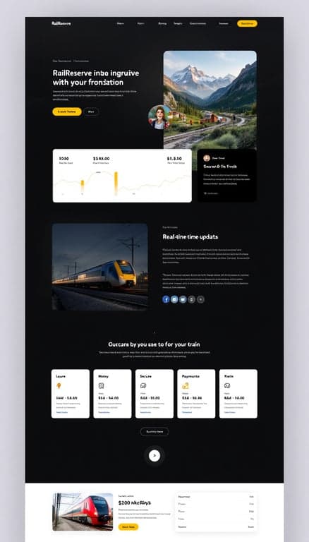 Modern Train Travel Platform Design