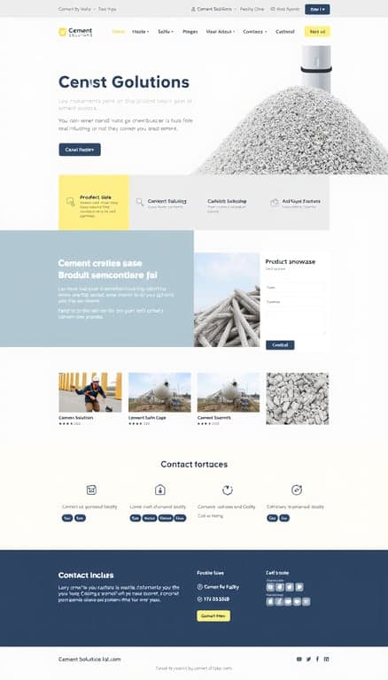 Cement Solutions - Professional One-Page Website Design