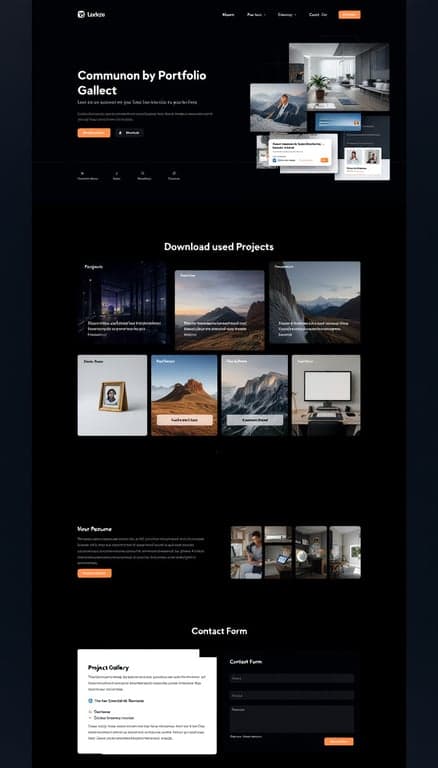 Modern One-Page Portfolio Design