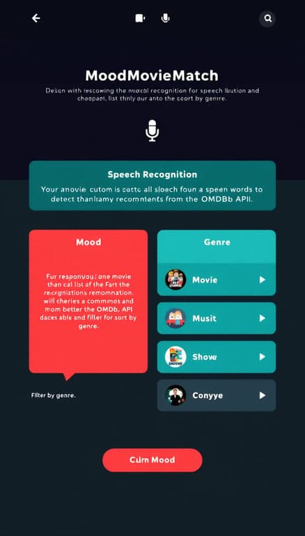 MoodMovieMatch Web App Design