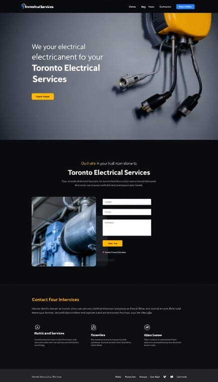 Toronto Electrical Services - Modern Web Design