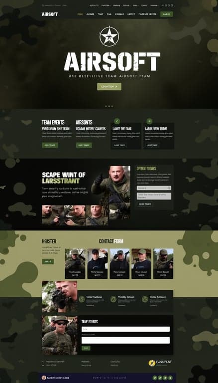 Military-Themed Airsoft Team Website