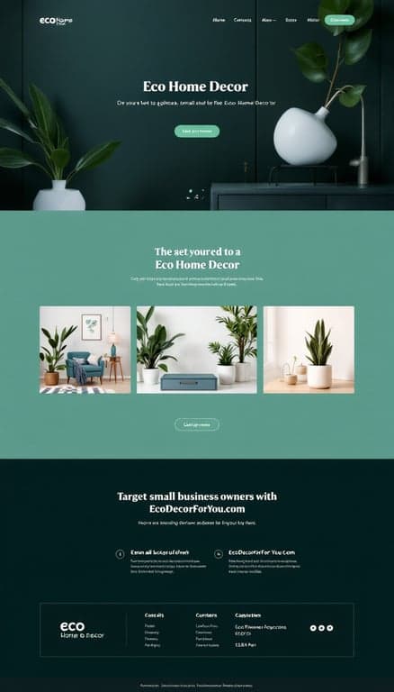 Eco Home Decor One-Page Website Design