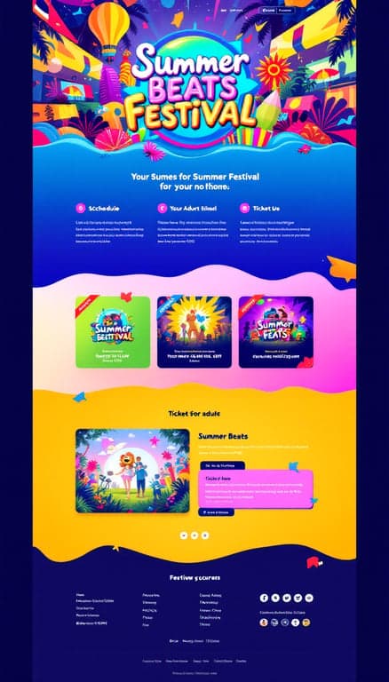 Summer Beats Festival Website Mockup