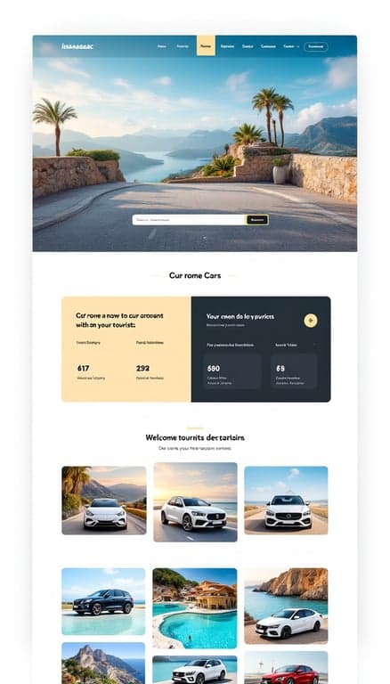 Modern Car Rental Website Design for 'isaaaaaaac'
