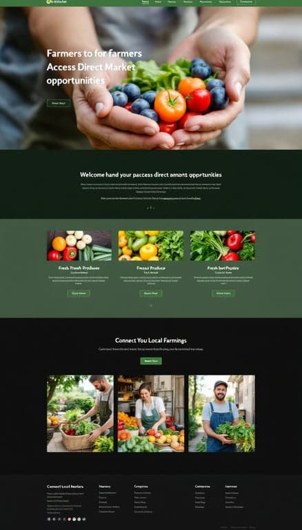 Farmers Market Connection Website Design