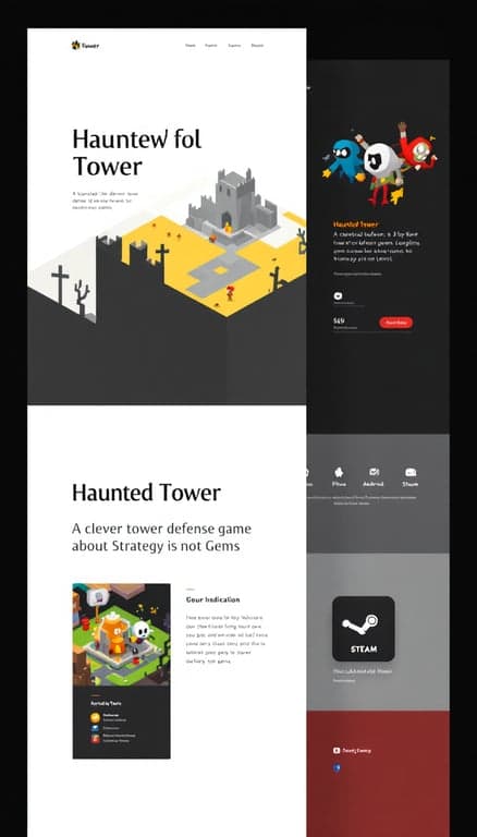 Haunted Tower Game Page Design
