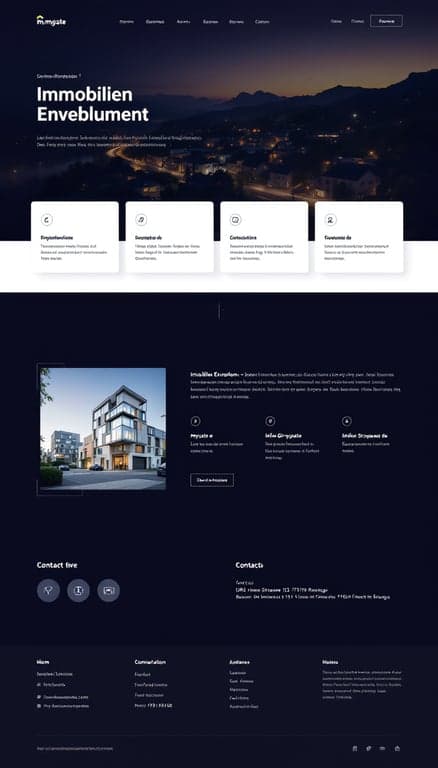 Modern Immobilien Entwicklung Website Design
