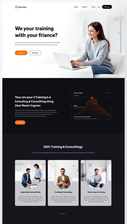 Modern Training & Consulting Webpage Design
