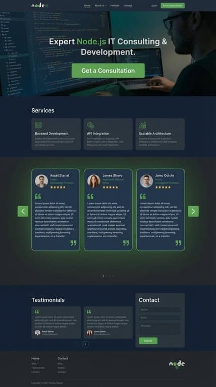 Two Testimonials Sections