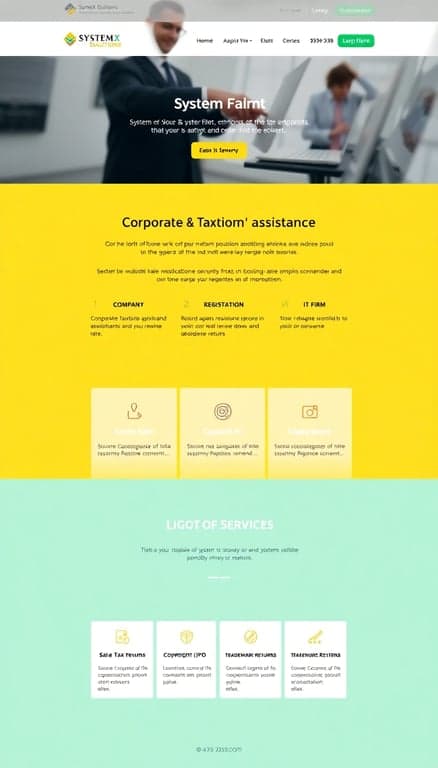 SystemX Solutions One-Page Website Design