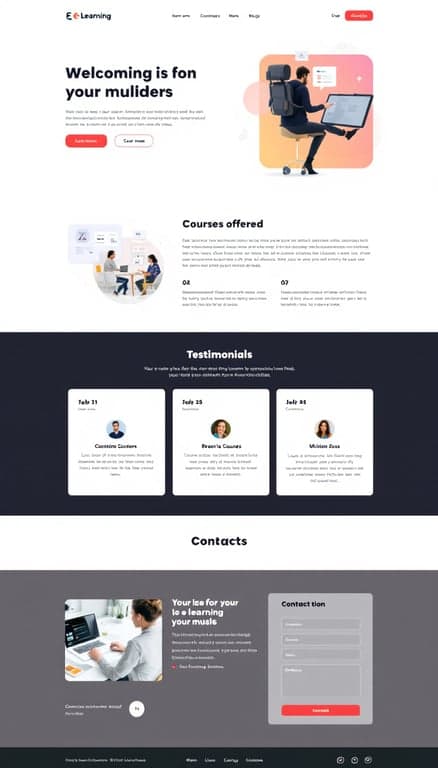 E-Learning Business One-Page Website Design