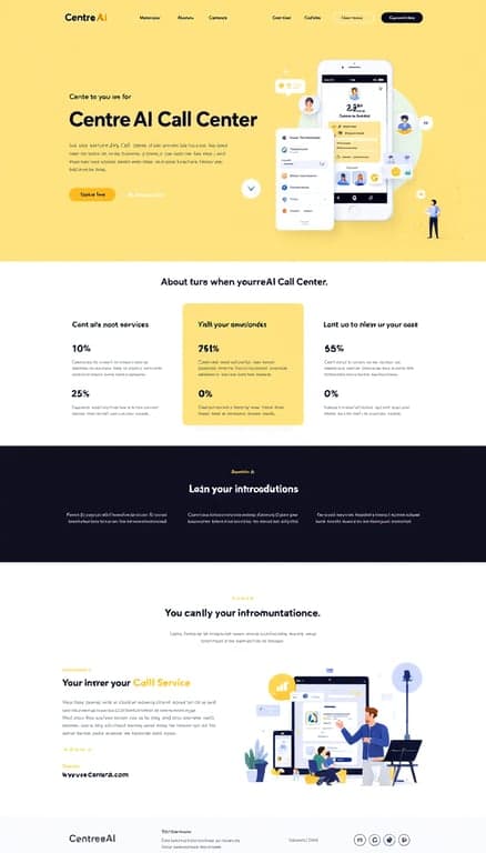 CentreAI Call Center One-Page Website Design