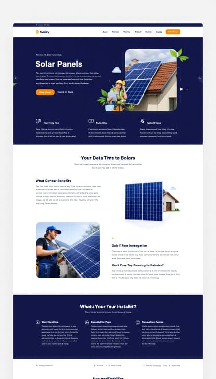 Solar Panels: Bright Future Website Concept
