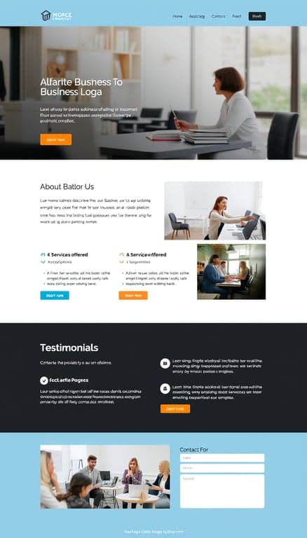 Business Showcase Single-Page Website Design