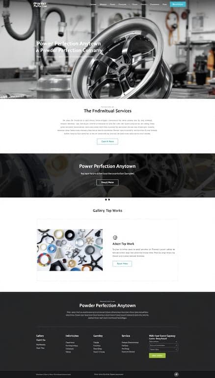 Powder Perfection Anytown Website Design