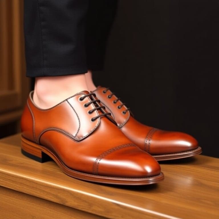 Rich Brown Leather Dress Shoes