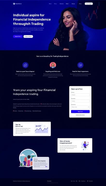 Trading Independence One-Page Website Design