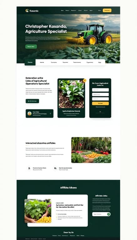 Luxurious Agriculture Blog Design for Christopher Kasanda